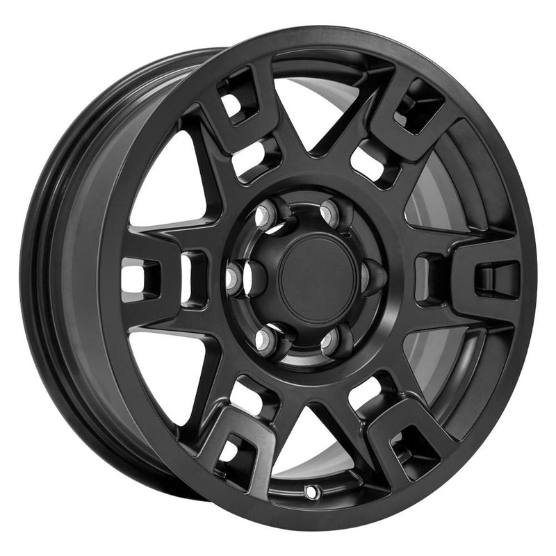 OE Wheels TY16B 17x7 6x139.7 4et Matte Black Wheel - View 3