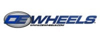 Logo of DE Wheels with a blue and white color scheme.